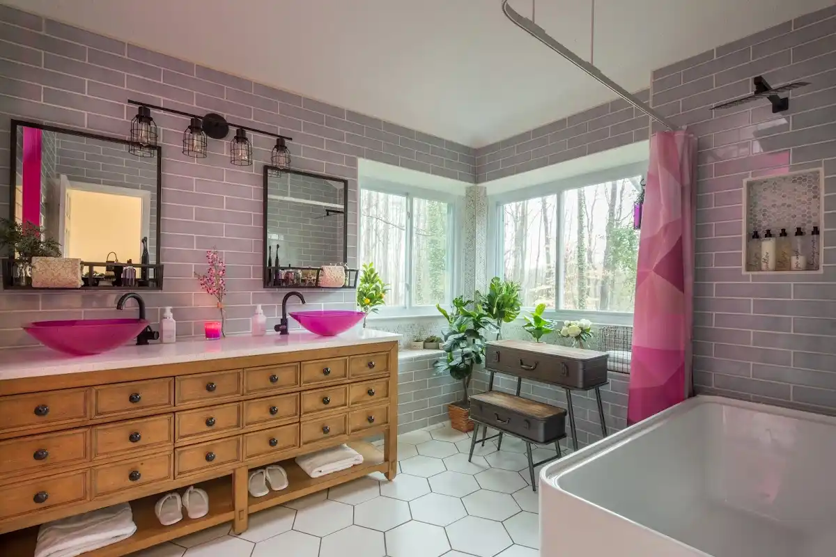 Bathroom renovation after water damage restoration in Princeton